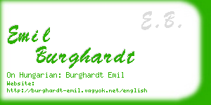 emil burghardt business card